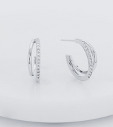 Zafino Celeste Hoop Earrings - Silver